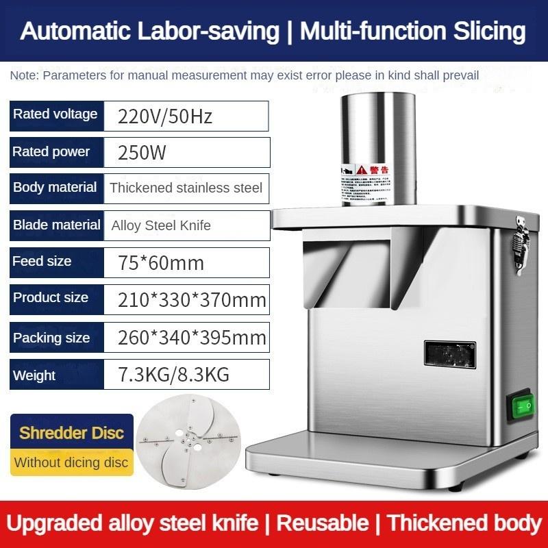 250W Electric Diced And Sliced Machine Multifunction Potatoes Carrots Dicing Salad Maker Portable Kitchen Onion Chopper cut into shreds+Machine
250W Electric Diced And Sliced Machine Multifunction Potatoes Carrots Dicing Salad Maker Portable Kitchen Onion Chopper cut into shreds+Machine
