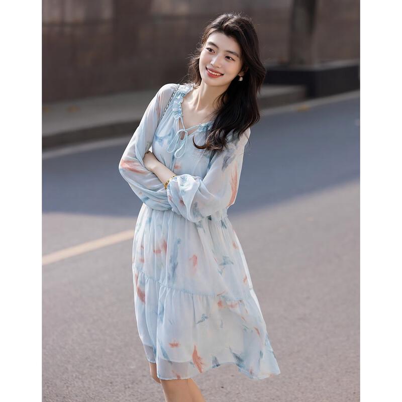 Demana Autumn French Style Printed Chiffon Dress M
Demana Autumn French Style Printed Chiffon Dress M