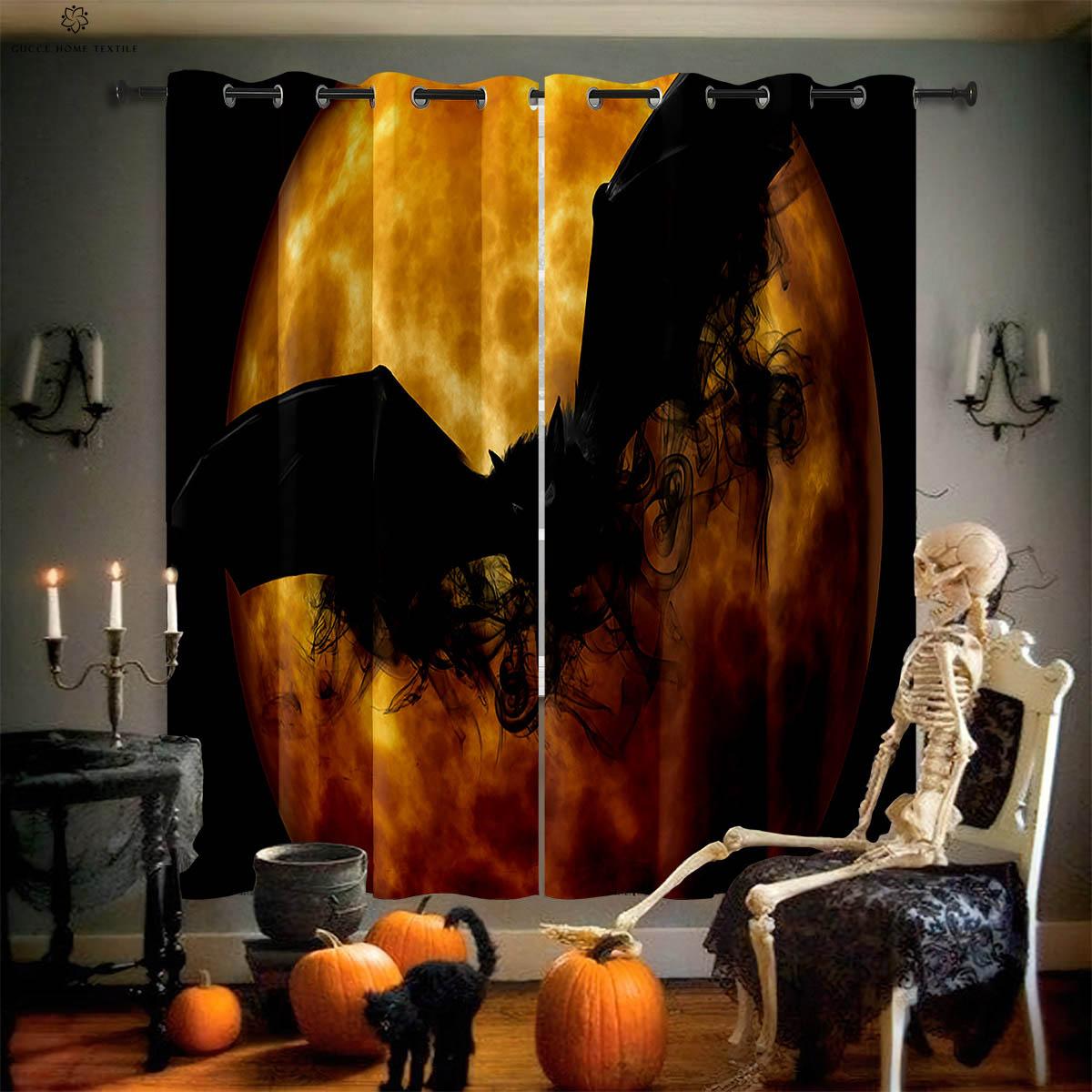 Halloween Moon and Witch Pumpkin Print Drapes, Dining Room, Bedroom, Holiday Party Decoration, 2 Pack High Quality W50xH130(CM)x2PCS&Grommet Top
Halloween Moon and Witch Pumpkin Print Drapes, Dining Room, Bedroom, Holiday Party Decoration, 2 Pack High Quality W50xH130(CM)x2PCS&Grommet Top