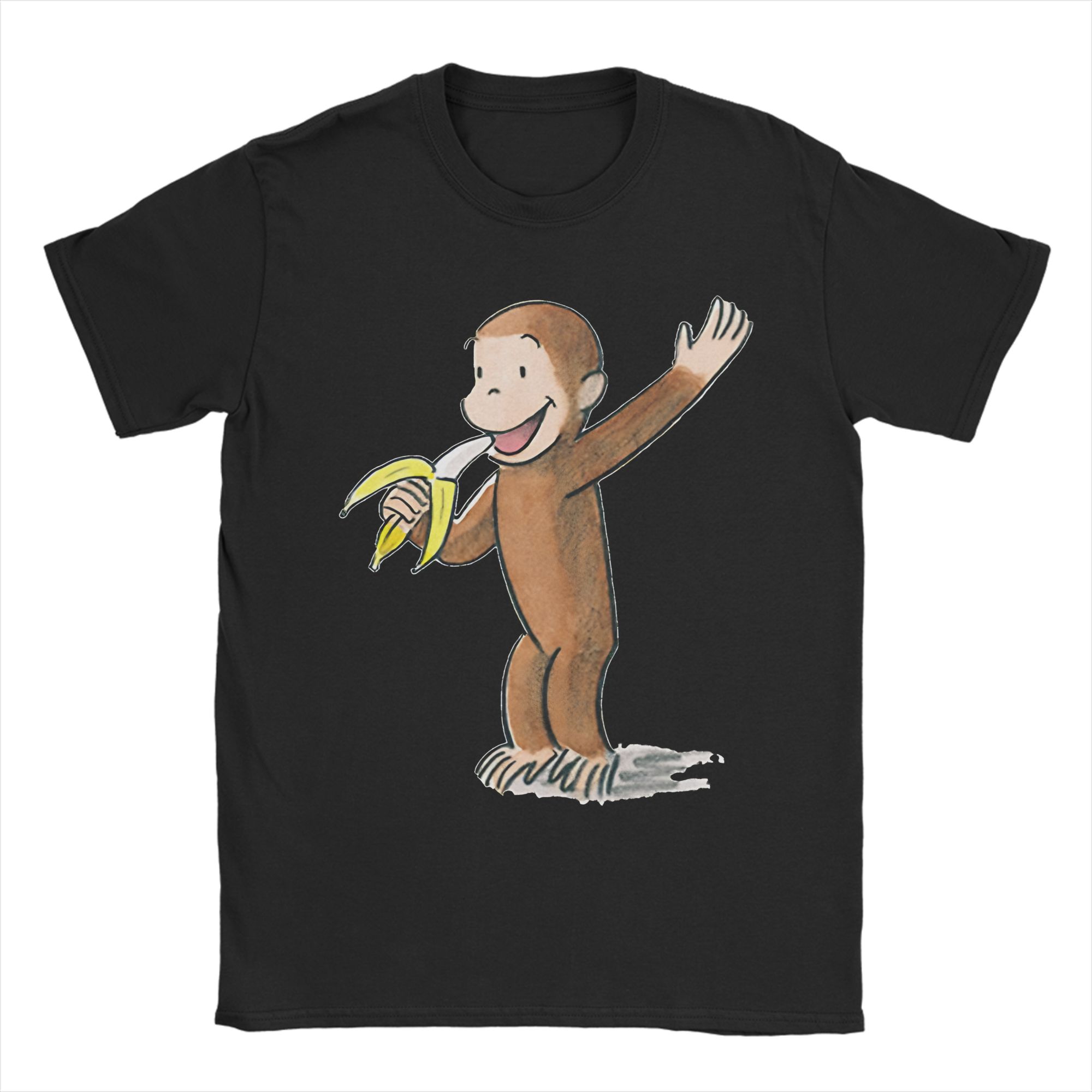 Vintage Birthday Cute Brown Monkey Cartoon T-Shirt Men s Cotton Short Sleeve Curious George O-neck Summer Tops Shirts L
Vintage Birthday Cute Brown Monkey Cartoon T-Shirt Men s Cotton Short Sleeve Curious George O-neck Summer Tops Shirts L