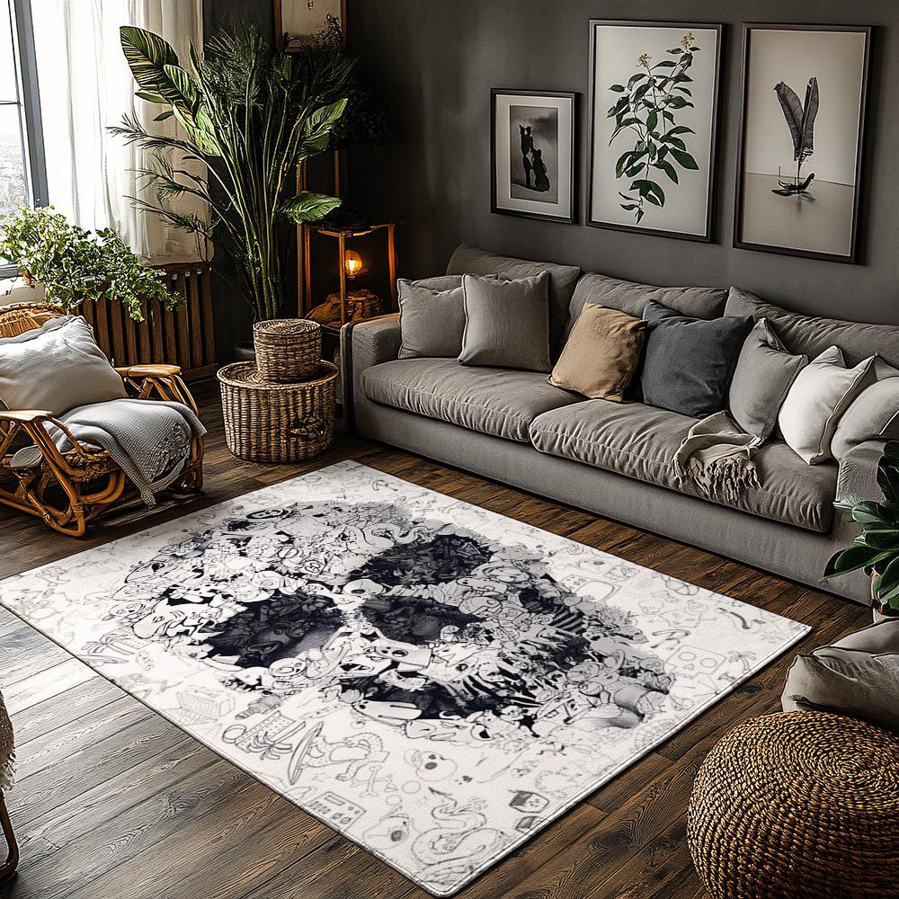 Gothic Skull Bohemian Rug, Black White Pattern Carpet for Living Room, Soft Non-Slip Sofa Mat with Tribal Decor 50x80cm
Gothic Skull Bohemian Rug, Black White Pattern Carpet for Living Room, Soft Non-Slip Sofa Mat with Tribal Decor 50x80cm