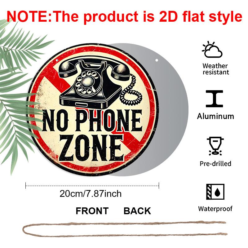 2D Flat 1pc, 8x8 in, No Phone Zone Round Aluminum Metal Sign - HD 2D Print, Perfect for Bedroom, Office, Living Room & Cafe Wall Decor - for Home 1pc
2D Flat 1pc, 8x8 in, No Phone Zone Round Aluminum Metal Sign - HD 2D Print, Perfect for Bedroom, Office, Living Room & Cafe Wall Decor - for Home 1pc
