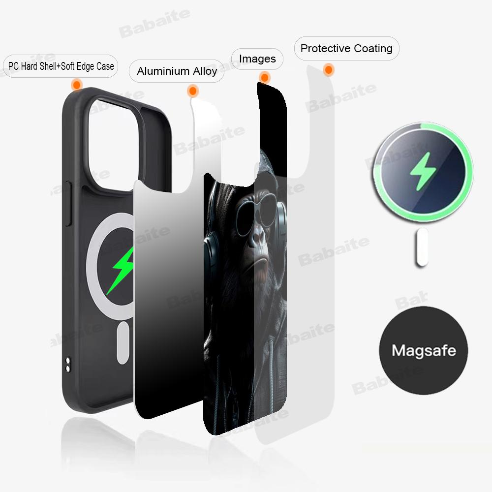 COOL Monkey Gorilla Ape Phone Case Magnetic Case For IPhone 16 14 13 12 11 15 Pro Max Plus For Magsafe Wireless Charge Cover iPhone 15 Plus
COOL Monkey Gorilla Ape Phone Case Magnetic Case For IPhone 16 14 13 12 11 15 Pro Max Plus For Magsafe Wireless Charge Cover iPhone 15 Plus
