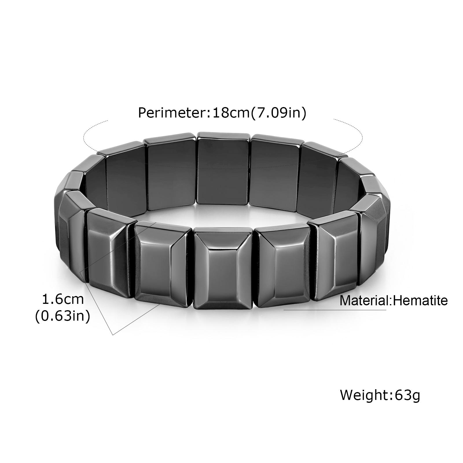 Vnox Black Hematite Square Faceted Beaded Bracelets for Men Women, 16mm Wide Stone Chain Link Bracelet, 18cm Perimeter Jewelry
Vnox Black Hematite Square Faceted Beaded Bracelets for Men Women, 16mm Wide Stone Chain Link Bracelet, 18cm Perimeter Jewelry