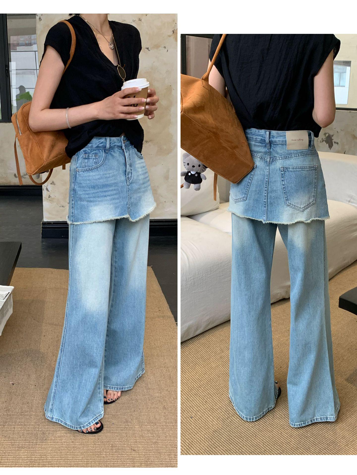 Spring/Summer Two-in-One Flare Jeans with Frayed Hem Layers Size 26 светло-синий
Spring/Summer Two-in-One Flare Jeans with Frayed Hem Layers Size 26 светло-синий