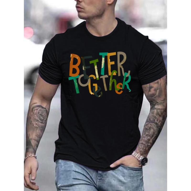 Men Summer Short Sleeve T-Shirt with Letter Print - Casual Round Neck Breathable Top Suitable for Summer Wear, Machine Washable 4XL чорний
Men Summer Short Sleeve T-Shirt with Letter Print - Casual Round Neck Breathable Top Suitable for Summer Wear, Machine Washable 4XL чорний