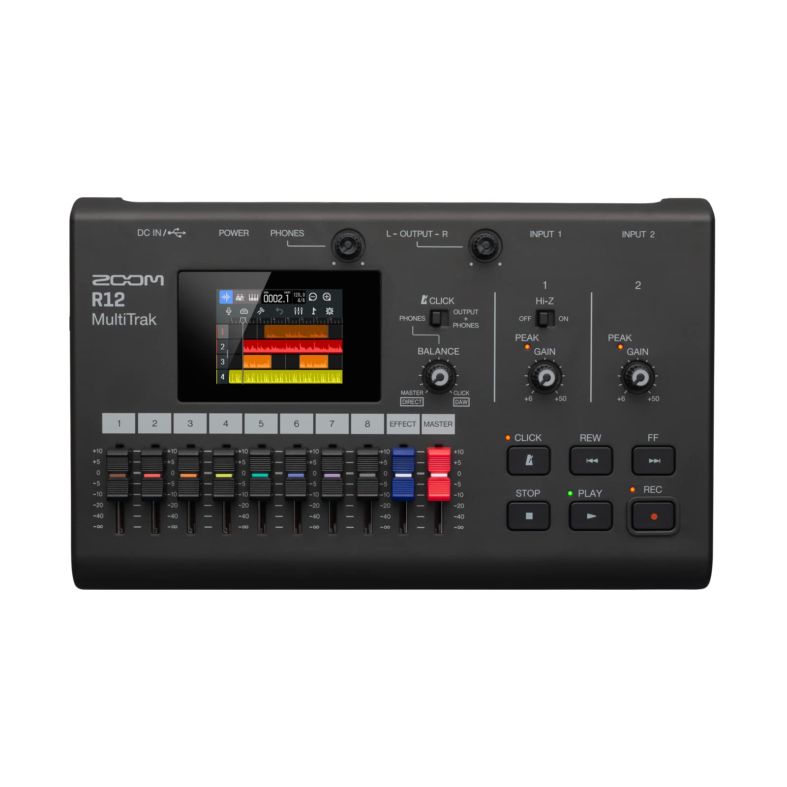 ZOOM Zoom R12 recorder specification Portable and driven Track editing possible by touch operation on the screen Equipped with a touch screen
ZOOM Zoom R12 recorder specification Portable and driven Track editing possible by touch operation on the screen Equipped with a touch screen
