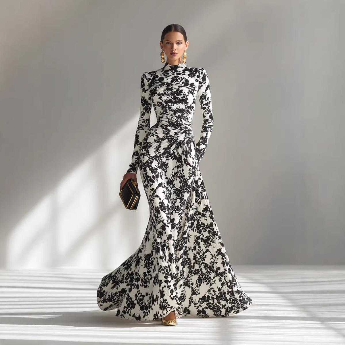 2026 European Style Women s Long Sleeve Pleated Dress – Spring/Autumn Fashion with Print, Elegant Formal Wear. M чорний
2026 European Style Women s Long Sleeve Pleated Dress – Spring/Autumn Fashion with Print, Elegant Formal Wear. M чорний