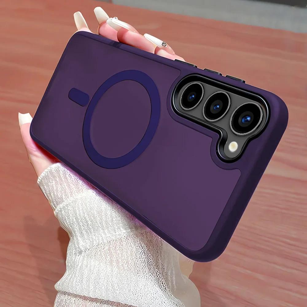 For Magsafe Translucent Case For Samsung Galaxy S26 S25 FE S24 Ultra S23 S22 Plus Shockproof Magnetic Wireless Charging Cover For S26 Ultra
For Magsafe Translucent Case For Samsung Galaxy S26 S25 FE S24 Ultra S23 S22 Plus Shockproof Magnetic Wireless Charging Cover For S26 Ultra