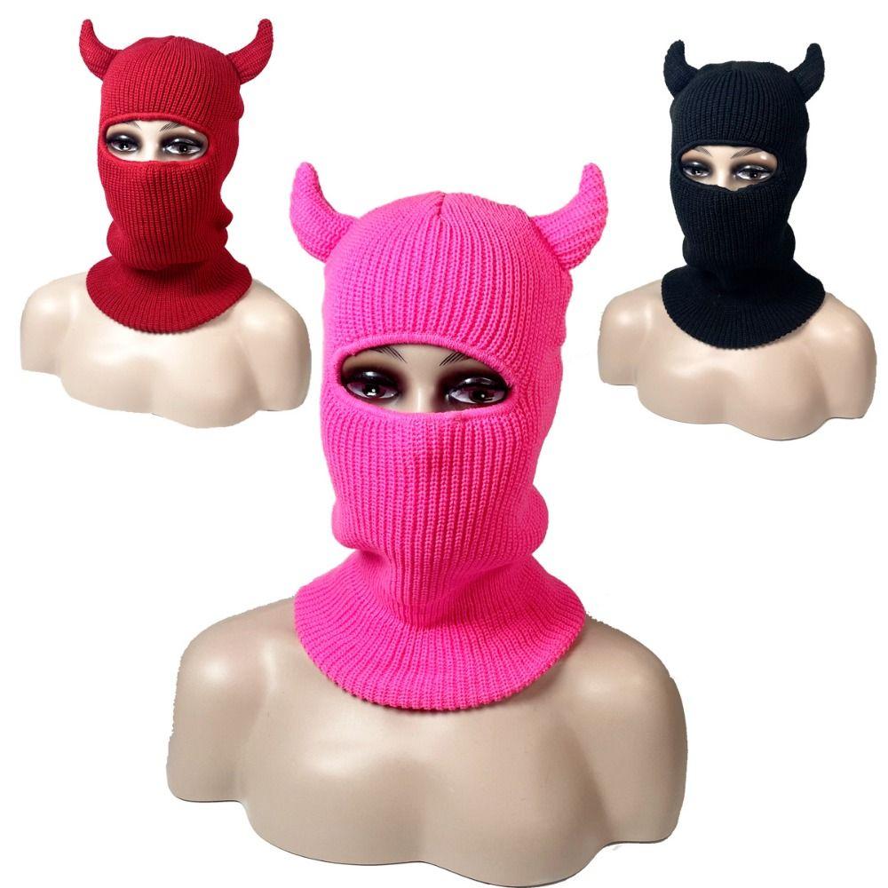 Single Hole Full Face Ski Mask Ox Horn Halloween Cotton Hat Horns Balaclava Knitted Caps Winter рожевий червоний колір
Single Hole Full Face Ski Mask Ox Horn Halloween Cotton Hat Horns Balaclava Knitted Caps Winter рожевий червоний колір