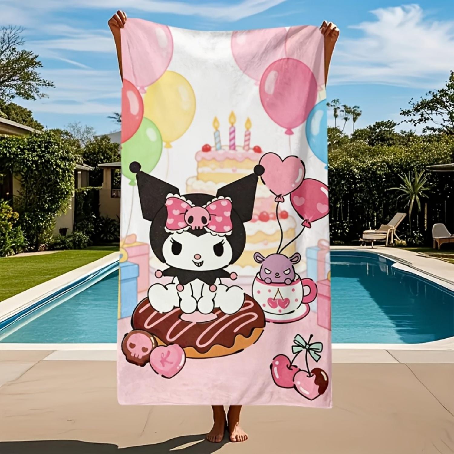 1pc Sanrio Kuromi Towel - Quick-Dry Cute Anime Character Beach & Bath Towel Suitable for Yoga, Travel, Swimming, Camping W30*H60(CM)
1pc Sanrio Kuromi Towel - Quick-Dry Cute Anime Character Beach & Bath Towel Suitable for Yoga, Travel, Swimming, Camping W30*H60(CM)