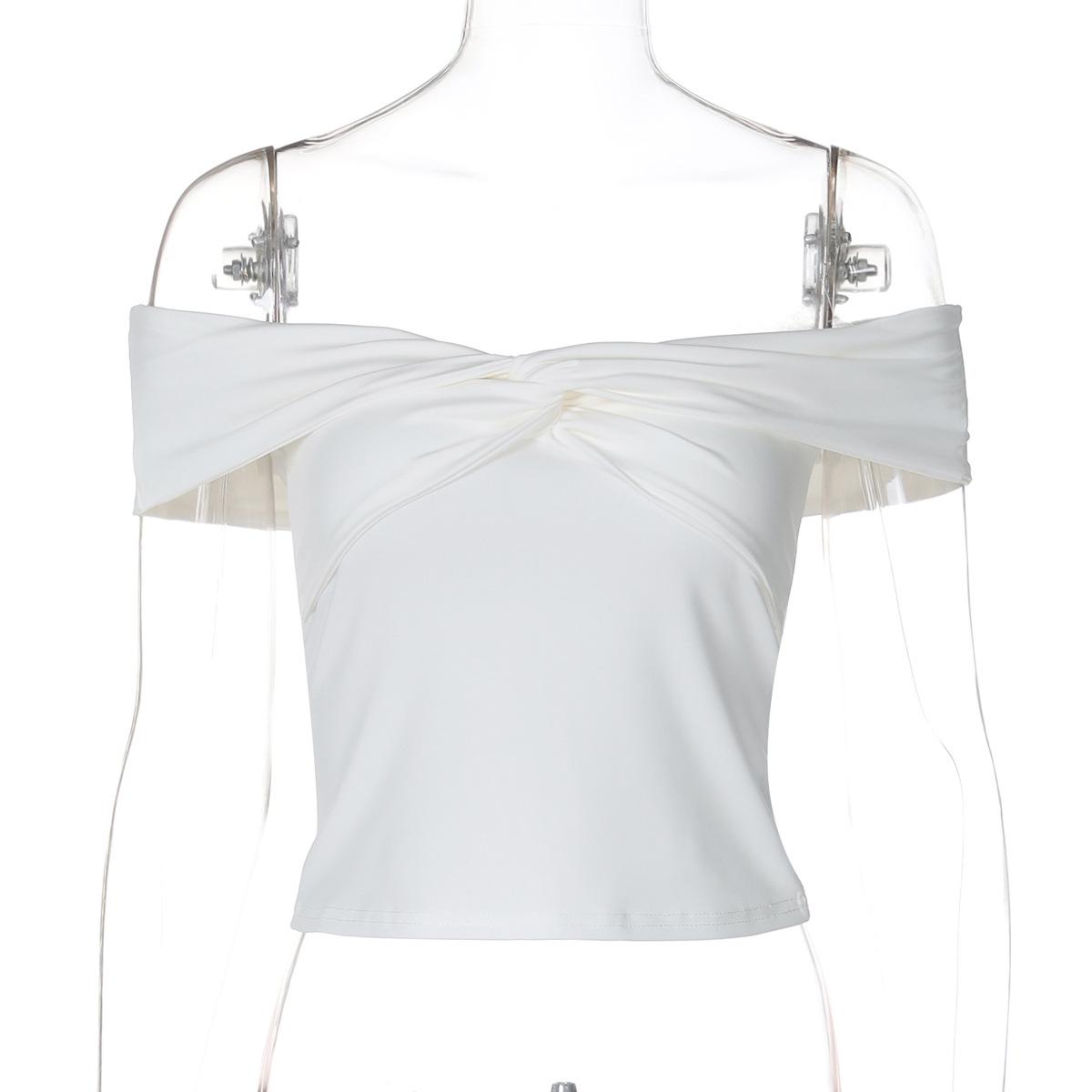 European & American Women s One-Shoulder Twist Chest Crop Top Medium
European & American Women s One-Shoulder Twist Chest Crop Top Medium