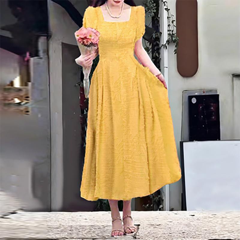 ZANZEA Женское элегантное повседневное платье с квадратным вырезом и короткими рукавами 5XL жёлтый
ZANZEA Женское элегантное повседневное платье с квадратным вырезом и короткими рукавами 5XL жёлтый