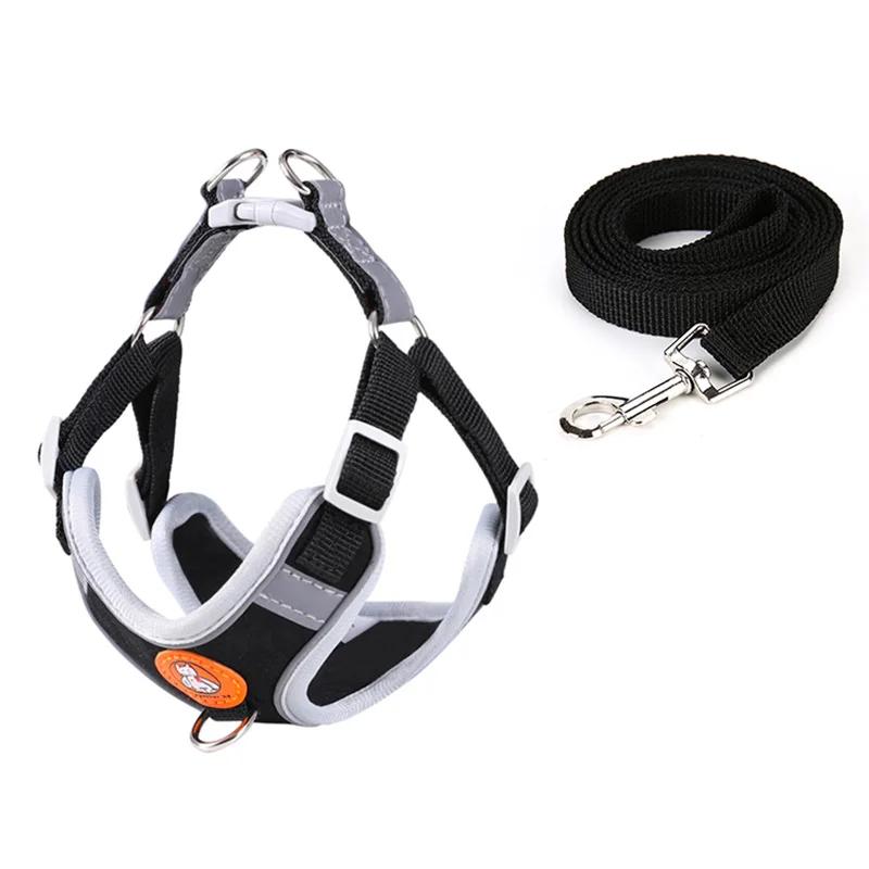 Reflective Dog Harness and Leash Set Soft Suede Pet Vest Adjustable Puppy Harness for Small Medium Dogs XS чёрный
Reflective Dog Harness and Leash Set Soft Suede Pet Vest Adjustable Puppy Harness for Small Medium Dogs XS чёрный