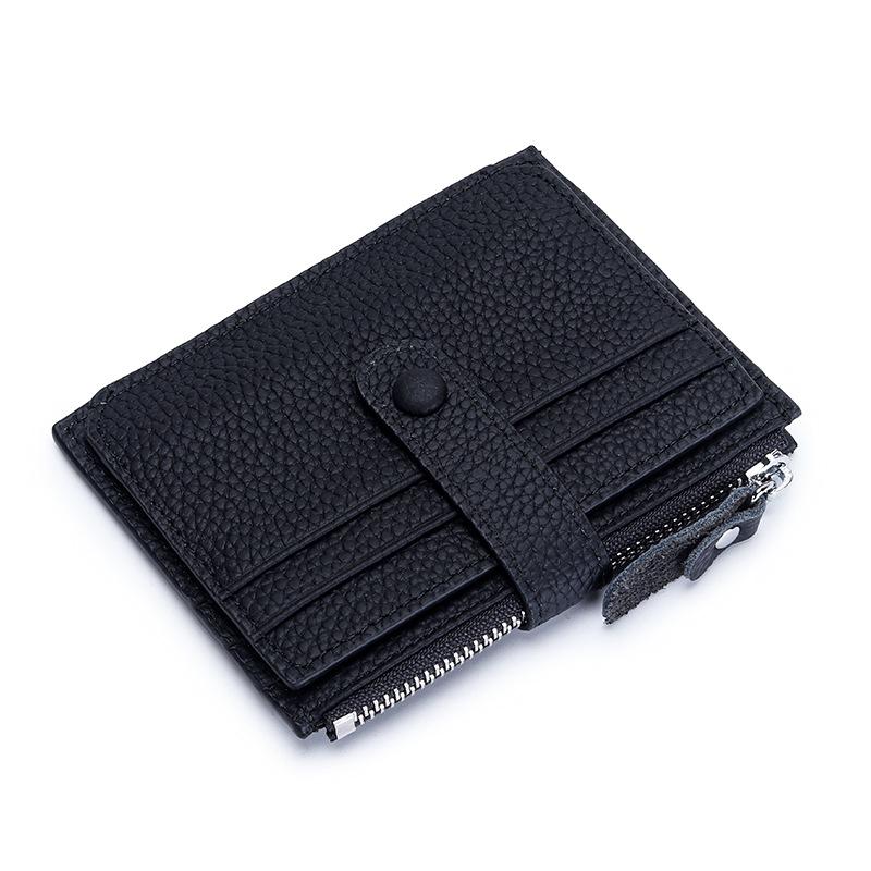 First layer cowhide small wallet, women s short change bag, multi-card space, Korean version of student wallet, mini card bag, ID bag. чёрный
First layer cowhide small wallet, women s short change bag, multi-card space, Korean version of student wallet, mini card bag, ID bag. чёрный
