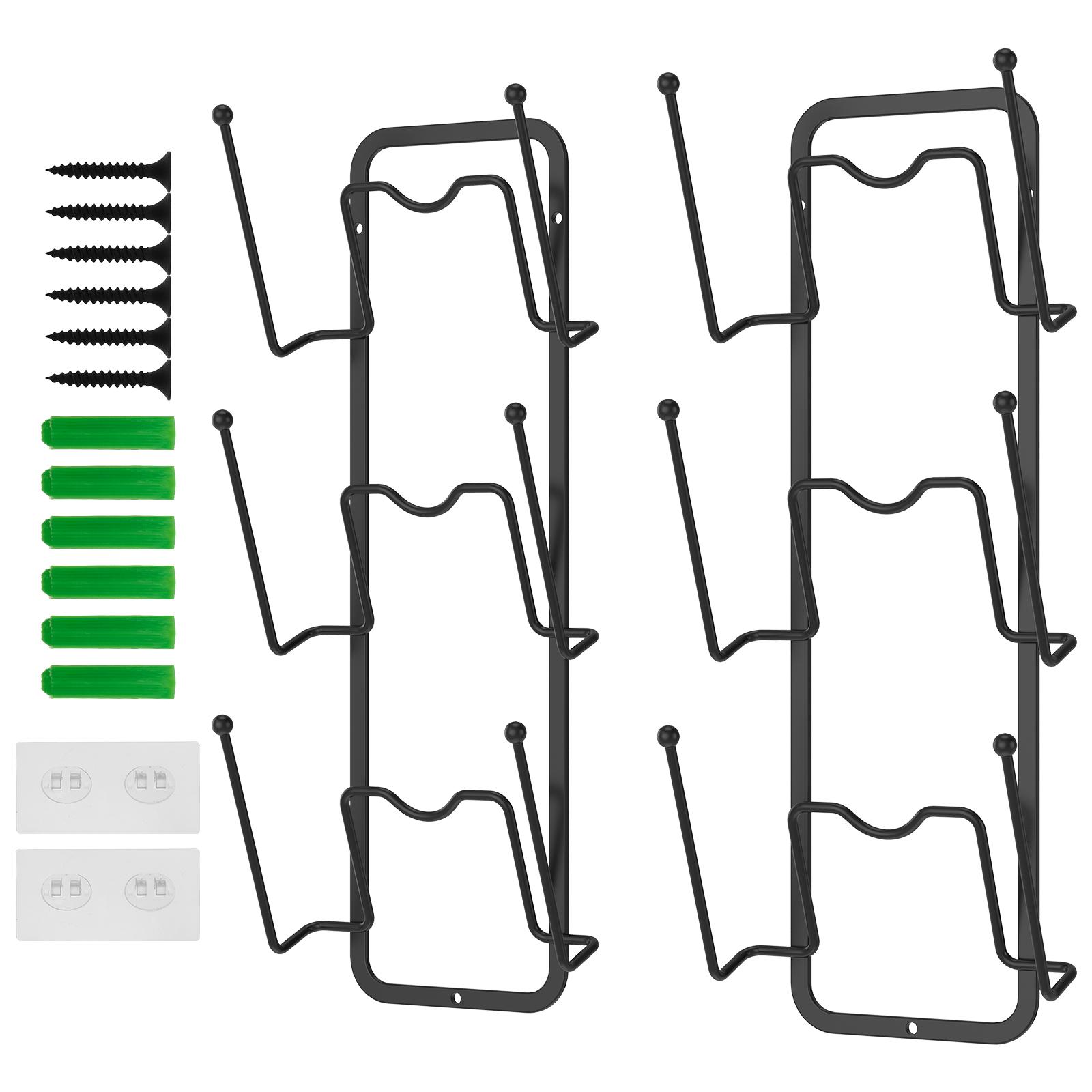 2Pcs Wall Mounted Pot Lid Organizer Racks 3 Layers Carbon Steel No Punching W Shape Design Lid Cabinet Racks with Adhesive Hooks 3-tier
2Pcs Wall Mounted Pot Lid Organizer Racks 3 Layers Carbon Steel No Punching W Shape Design Lid Cabinet Racks with Adhesive Hooks 3-tier