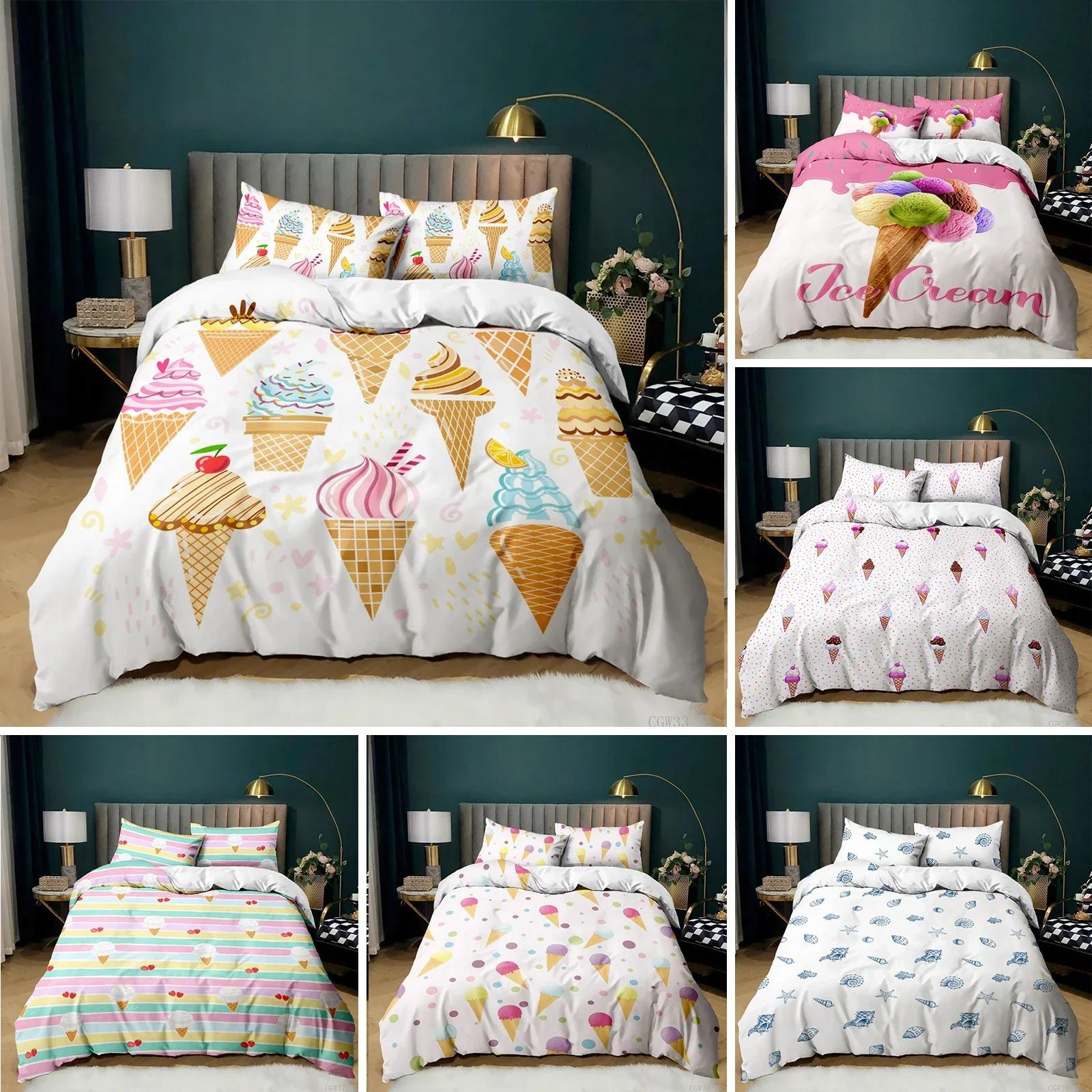 Ice Cream Duvet Cover Set Colorful Ice Cream Sweet Style Bedding Set for Kids Girl Microfiber Summer Queen King Size Quilt Cover 70x133cm 2pcs
Ice Cream Duvet Cover Set Colorful Ice Cream Sweet Style Bedding Set for Kids Girl Microfiber Summer Queen King Size Quilt Cover 70x133cm 2pcs