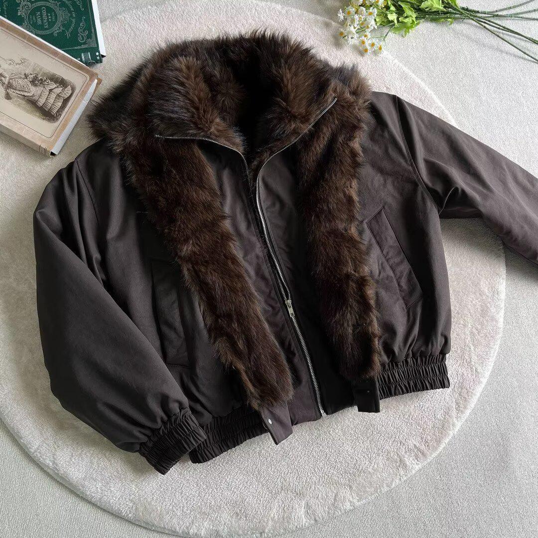 Unisex Black Double-Layer Collar Cotton Jacket, Winter Fleece-Lined, Thick Warm Two-Piece Effect. Medium коричневий
Unisex Black Double-Layer Collar Cotton Jacket, Winter Fleece-Lined, Thick Warm Two-Piece Effect. Medium коричневий