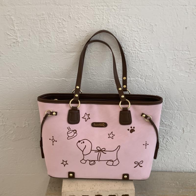Cute Dachshund Embroidery Tote Bag Large Capacity Zipper Shoulder Bag Kawaii Pink Cartoon Pattern Women School Commute Handbag 33x12x26cm рожевий
Cute Dachshund Embroidery Tote Bag Large Capacity Zipper Shoulder Bag Kawaii Pink Cartoon Pattern Women School Commute Handbag 33x12x26cm рожевий