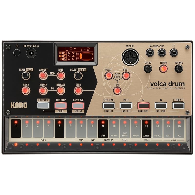 Цифровой перкуссионный синтезатор KORG, ритм-машина Volca Drum Встроенный динамик Доступны наушники Компактный размер, который можно использовать где угодно
Цифровой перкуссионный синтезатор KORG, ритм-машина Volca Drum Встроенный динамик Доступны наушники Компактный размер, который можно использовать где угодно