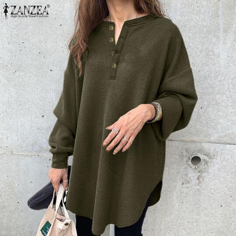 ZANZEA Женская блузка с круглым вырезом и длинными рукавами, весенне-осенние свободные повседневные пуловеры, топы
ZANZEA Женская блузка с круглым вырезом и длинными рукавами, весенне-осенние свободные повседневные пуловеры, топы