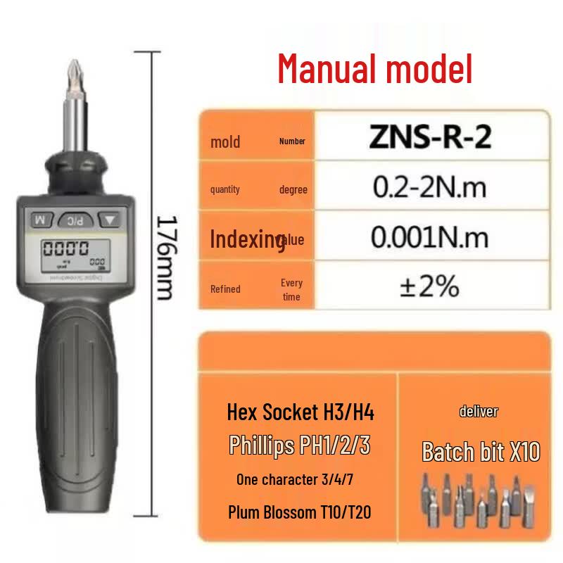 Aokewen Digital Display Slip Torque Screwdriver ZNS-2 (0.2-2 Nm)
Aokewen Digital Display Slip Torque Screwdriver ZNS-2 (0.2-2 Nm)