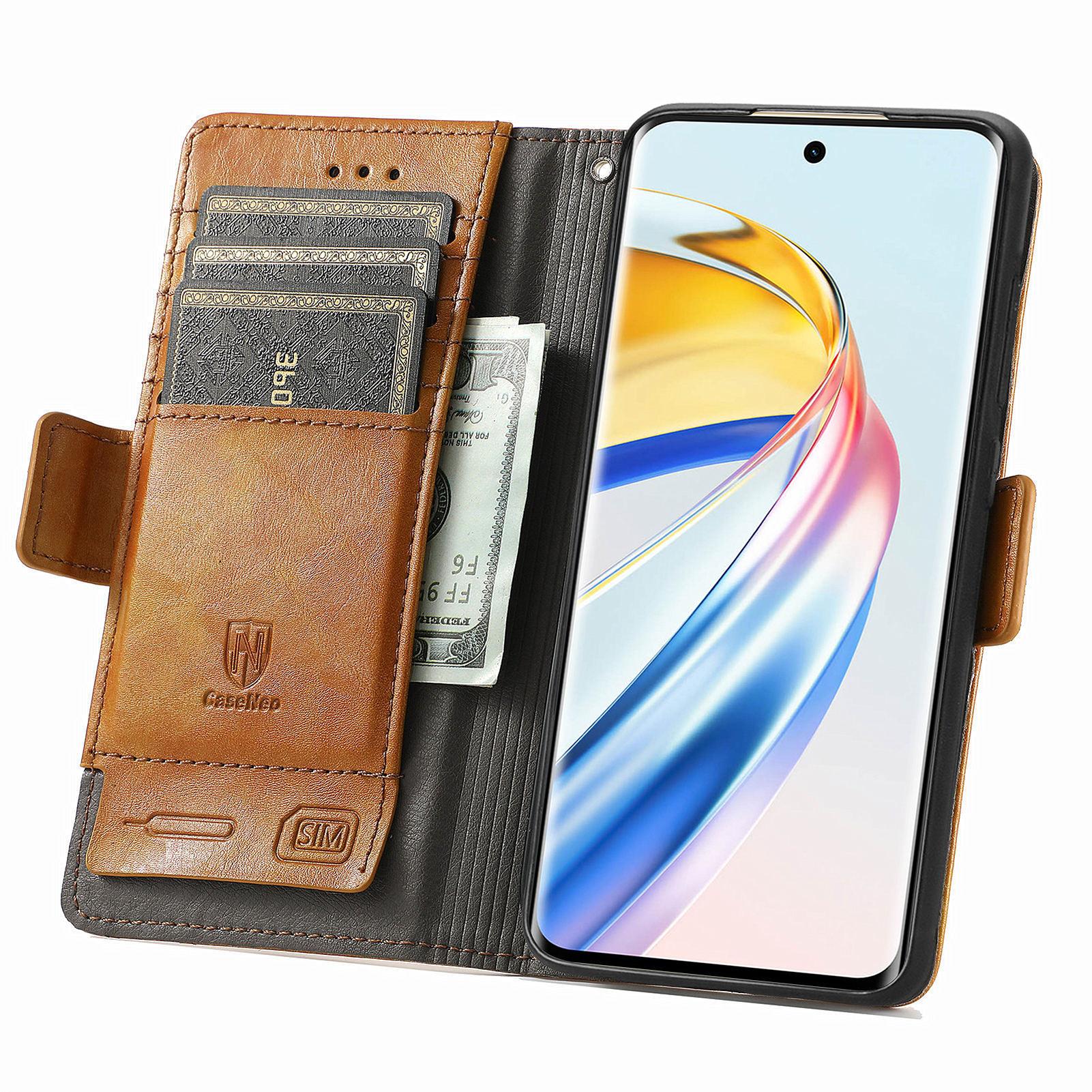 For Honor X9b 5G/X50 5G/Magic6 Lite 5G Phone Cases CASENEO PU Leather Cover Stand with RFID Blocking Wallet Light Brown
For Honor X9b 5G/X50 5G/Magic6 Lite 5G Phone Cases CASENEO PU Leather Cover Stand with RFID Blocking Wallet Light Brown