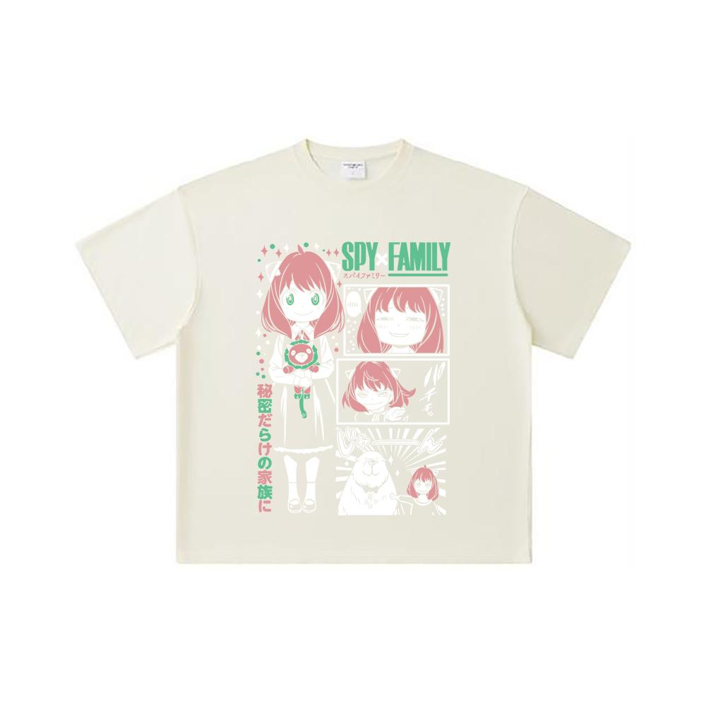 260 GSM Double Yarn 32 Count 100% Cotton Spy x Family V4 Anya Print Unisex Heavy Cotton T Shirt S
260 GSM Double Yarn 32 Count 100% Cotton Spy x Family V4 Anya Print Unisex Heavy Cotton T Shirt S