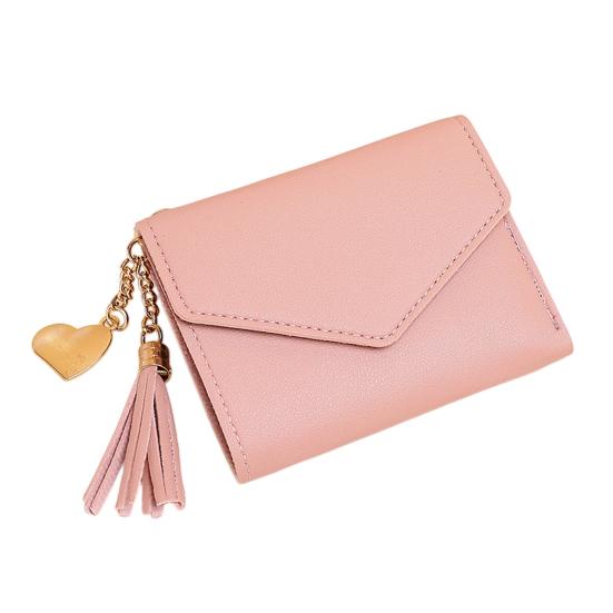 Women Slim Card Short Wallet with ID Long Wallet Window Zippered Coin Short світло-рожевий колір
Women Slim Card Short Wallet with ID Long Wallet Window Zippered Coin Short світло-рожевий колір