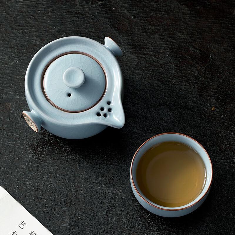 Changqi Ru Kiln Ceramic Dragon Teapot and Gaiwan Set
Changqi Ru Kiln Ceramic Dragon Teapot and Gaiwan Set