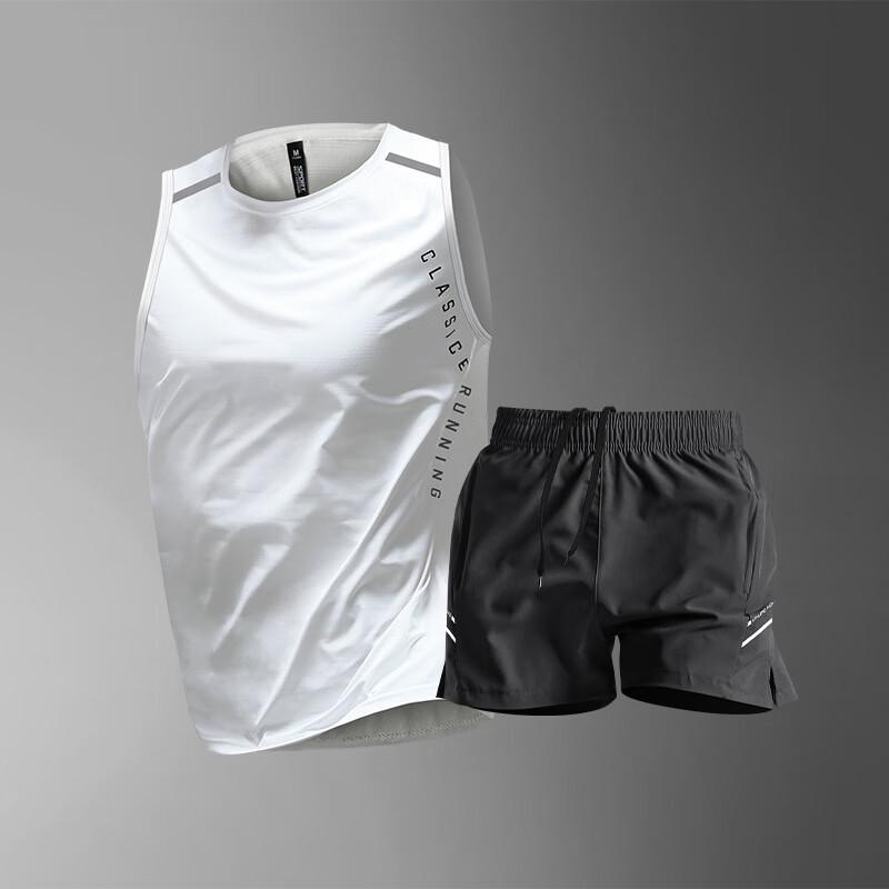 WEZHO Men s Ice Silk Running Vest and Shorts Set
WEZHO Men s Ice Silk Running Vest and Shorts Set
