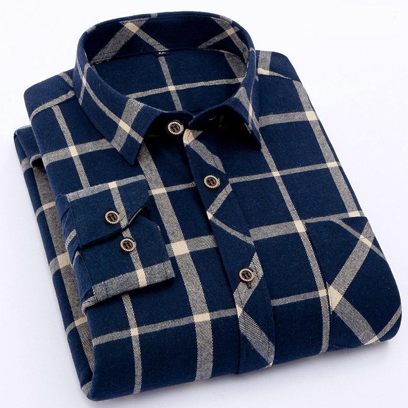 Men s Plaid Casual Brushed Long-sleeved Shirt 4XL синій
Men s Plaid Casual Brushed Long-sleeved Shirt 4XL синій