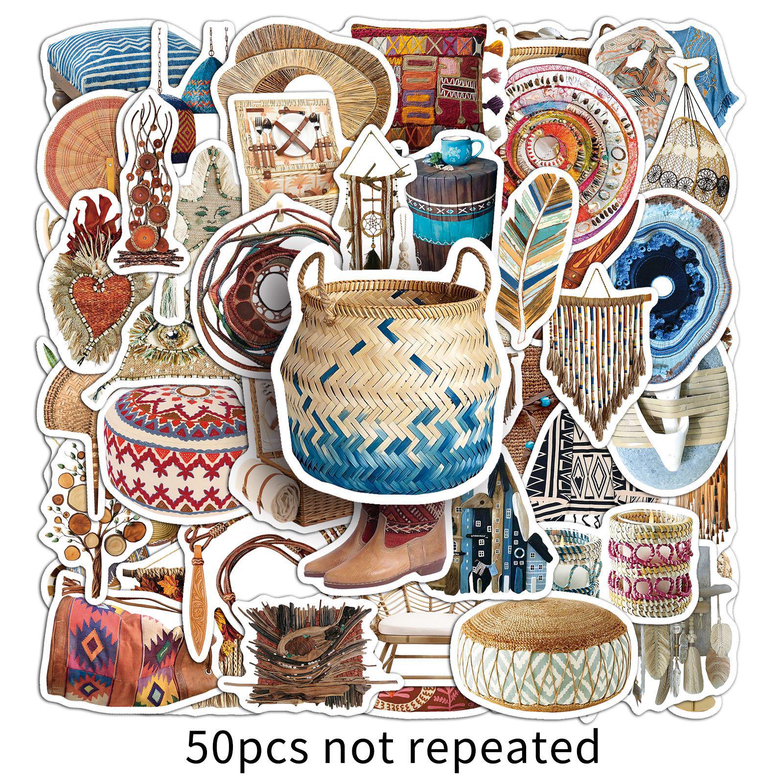 50 Bohemian-Style Artistic DIY Stickers for Storage Boxes, Water Cups, and Guitars
50 Bohemian-Style Artistic DIY Stickers for Storage Boxes, Water Cups, and Guitars
