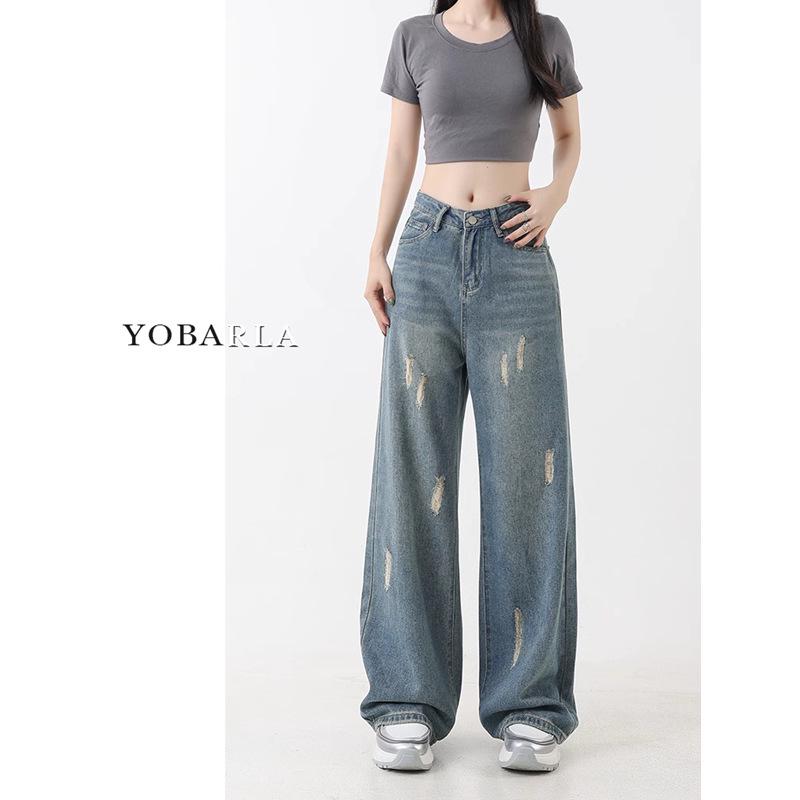 Women s High Waist Blue Ripped Wide Leg Jeans - Slimming Plus Size Summer Pants for Pear-Shaped Bodies 3XL
Women s High Waist Blue Ripped Wide Leg Jeans - Slimming Plus Size Summer Pants for Pear-Shaped Bodies 3XL