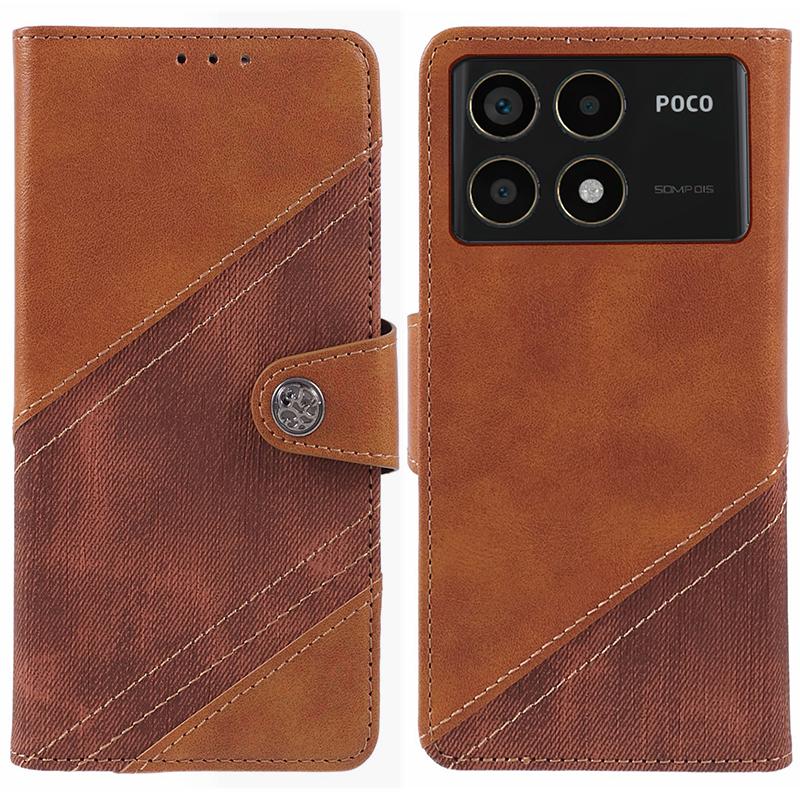 For Xiaomi Redmi K70 5G/K70 Pro 5G/Poco F6 Pro 5G Case Wallet Leather Phone Cover Texture Splicing Brown
For Xiaomi Redmi K70 5G/K70 Pro 5G/Poco F6 Pro 5G Case Wallet Leather Phone Cover Texture Splicing Brown