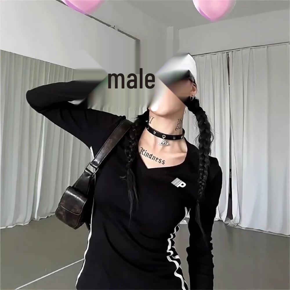 2025 American Hot Girl V-Neck Long Sleeve T-Shirt - Women s Slim Fit Autumn Top Large чорний
2025 American Hot Girl V-Neck Long Sleeve T-Shirt - Women s Slim Fit Autumn Top Large чорний