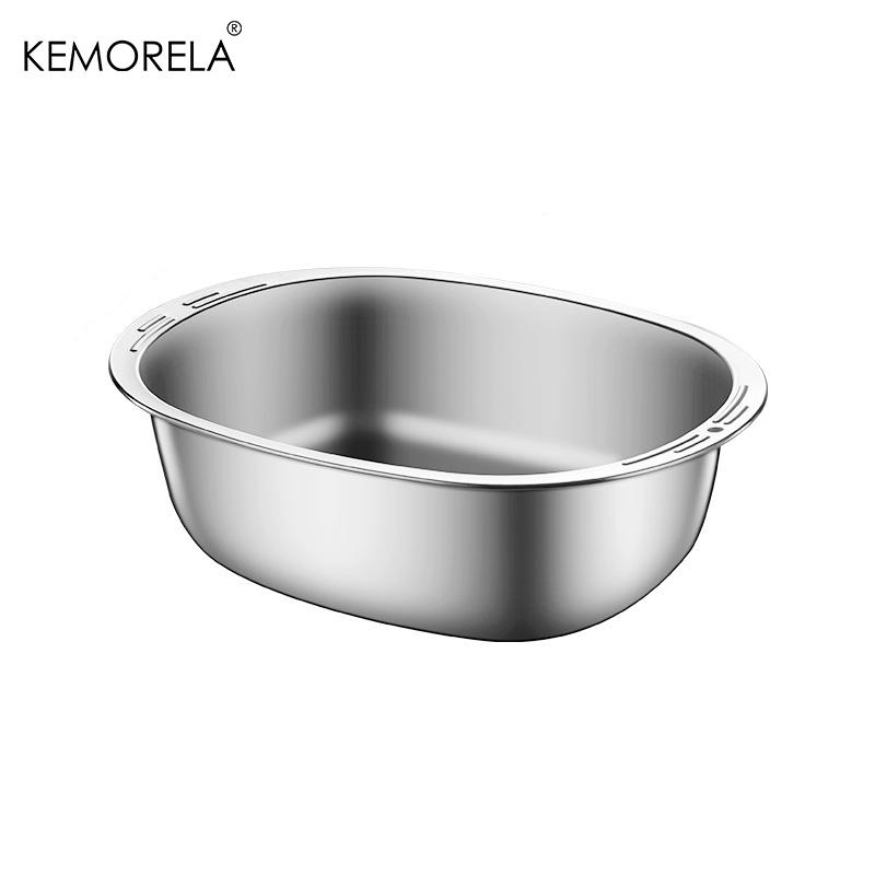 304 Stainless Steel Salad Basin Oval Egg Shape Wash Basin Suitable for Making Fruit Salads And Pickle in the Kitchen Rice Sieve срібний
304 Stainless Steel Salad Basin Oval Egg Shape Wash Basin Suitable for Making Fruit Salads And Pickle in the Kitchen Rice Sieve срібний