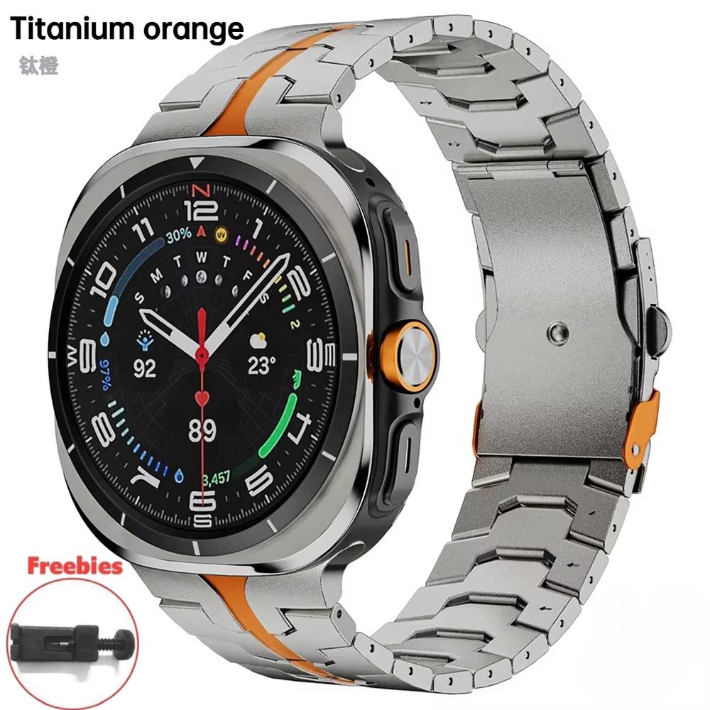 Розкішний чоловічий ремінець для годинника для Samsung Galaxy Ultra Watch 47 мм Титановий металевий ремінець для Galaxy Ultra 47 Аксесуари для смарт-годинника з нержавіючої сталі Stainless Steel
Розкішний чоловічий ремінець для годинника для Samsung Galaxy Ultra Watch 47 мм Титановий металевий ремінець для Galaxy Ultra 47 Аксесуари для смарт-годинника з нержавіючої сталі Stainless Steel
