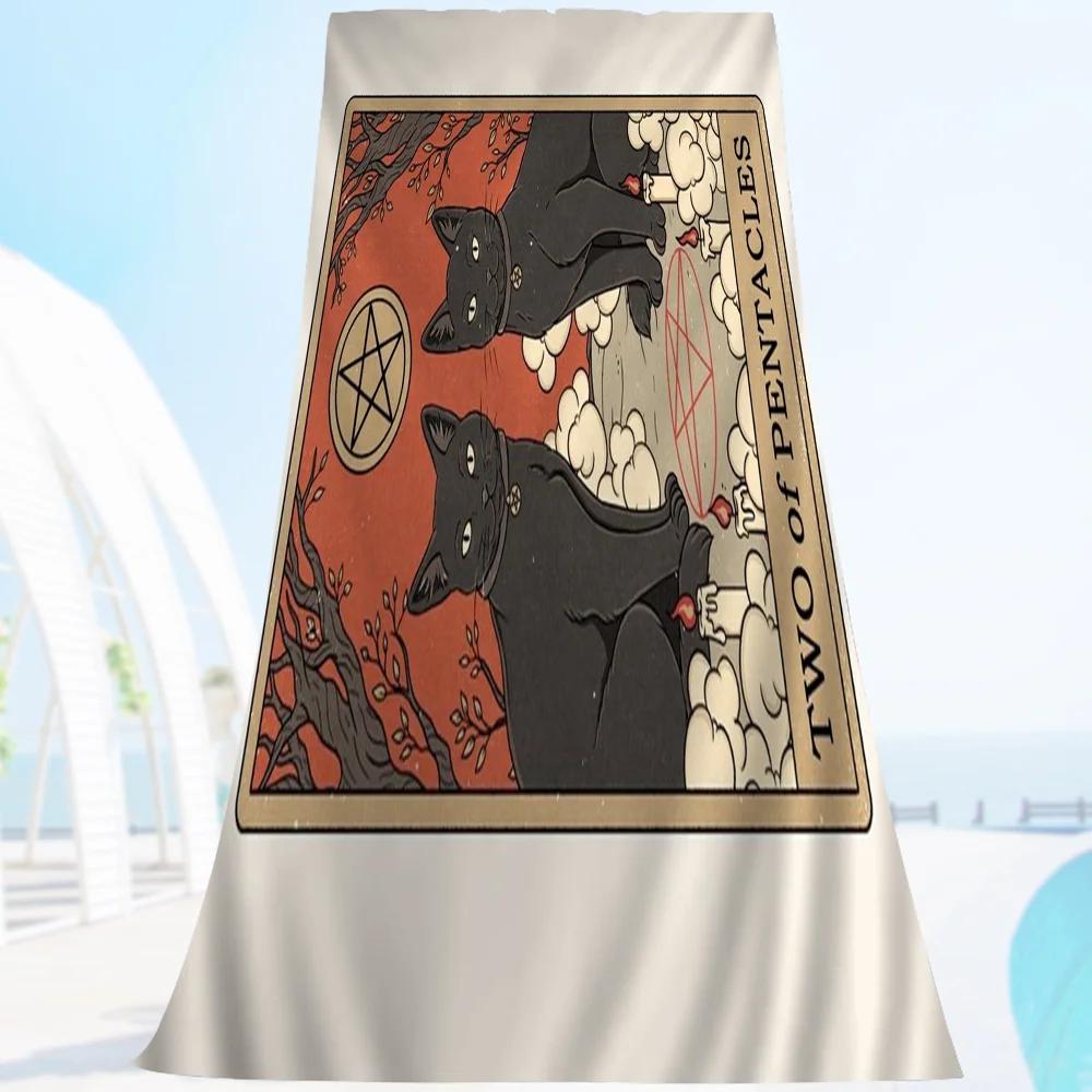 Tarot Cat Anime Microfiber Beach Towel Absorbent Quick Dry Soft Yoga Swimming Resort Mountain Climbing Towel W30*H60(CM)
Tarot Cat Anime Microfiber Beach Towel Absorbent Quick Dry Soft Yoga Swimming Resort Mountain Climbing Towel W30*H60(CM)