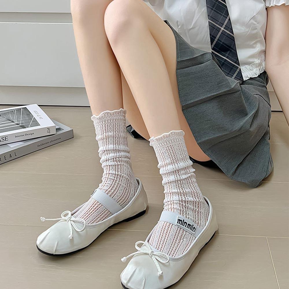 Breathable Cute Frilly Ruffle Socks Loose JK Lolita Girls Kawaii Hollow Long Socks Summer Spring
Breathable Cute Frilly Ruffle Socks Loose JK Lolita Girls Kawaii Hollow Long Socks Summer Spring
