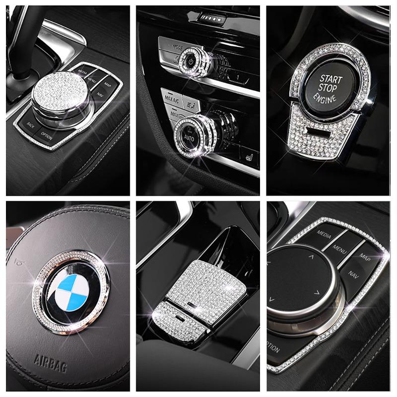 Алмазне кермо Кнопка запуску Медіа iDrive AC Регулятор гучності Металева кришталева наклейка Аксесуари для BMW 5 X3 X4 Series steering wheel
Алмазне кермо Кнопка запуску Медіа iDrive AC Регулятор гучності Металева кришталева наклейка Аксесуари для BMW 5 X3 X4 Series steering wheel