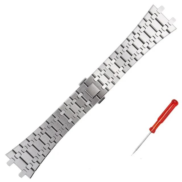 316L Stainless Steel watch band For AP 15400 Audemars Piguet Royal Oak GA2100 2110 Straps Silver waterproof Bracelet 21mm 26mm 21mm срібний
316L Stainless Steel watch band For AP 15400 Audemars Piguet Royal Oak GA2100 2110 Straps Silver waterproof Bracelet 21mm 26mm 21mm срібний