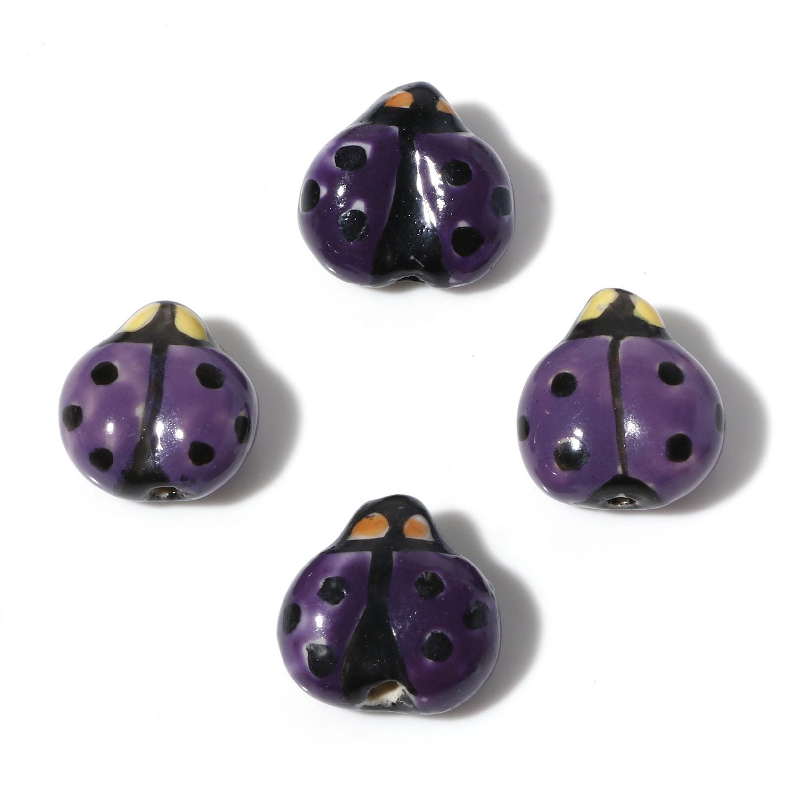 2pcs Ladybird Shaped Ceramic Beads Hand Painted Cartoon Animals Ceramic Pendant Porcelain Beads For Jewelry Making 16x16mm темно-фіолетовий колір
2pcs Ladybird Shaped Ceramic Beads Hand Painted Cartoon Animals Ceramic Pendant Porcelain Beads For Jewelry Making 16x16mm темно-фіолетовий колір