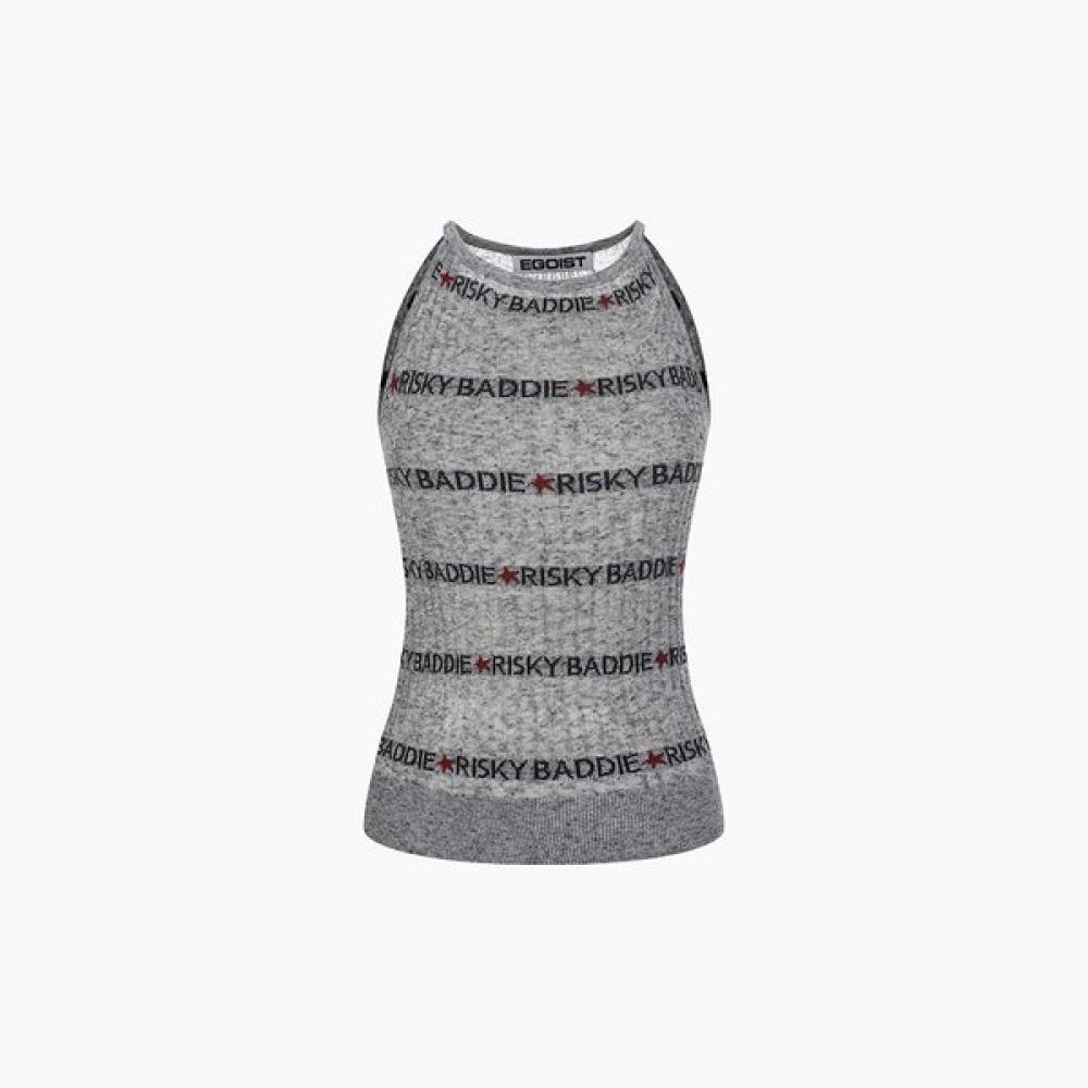 Egoist Sleevless Knit Vest Lettering Es2kv361 GE/55
Egoist Sleevless Knit Vest Lettering Es2kv361 GE/55