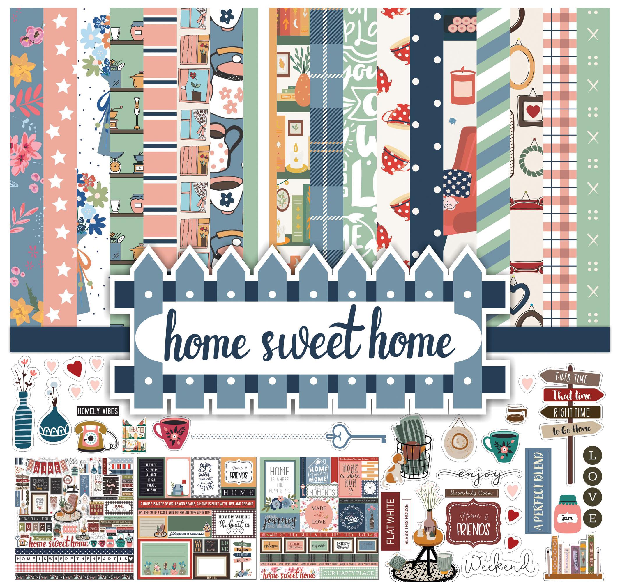 Inkdotpot Home Sweet Home Collection Двухсторонний набор бумаги для скрапбукинга Карточки 12 x 12 Бумажная упаковка для изготовления карт с листом наклеек - 16 страниц - 12 x12 разноцветный
Inkdotpot Home Sweet Home Collection Двухсторонний набор бумаги для скрапбукинга Карточки 12 x 12 Бумажная упаковка для изготовления карт с листом наклеек - 16 страниц - 12 x12 разноцветный