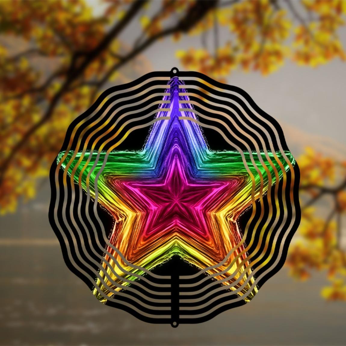 Colorful 3D Metal Star Wind Spinner Kinetic Art Hanging Decor for Indoor Outdoor Garden Patio Yard No Power Needed Unique Gift Idea 01A
Colorful 3D Metal Star Wind Spinner Kinetic Art Hanging Decor for Indoor Outdoor Garden Patio Yard No Power Needed Unique Gift Idea 01A