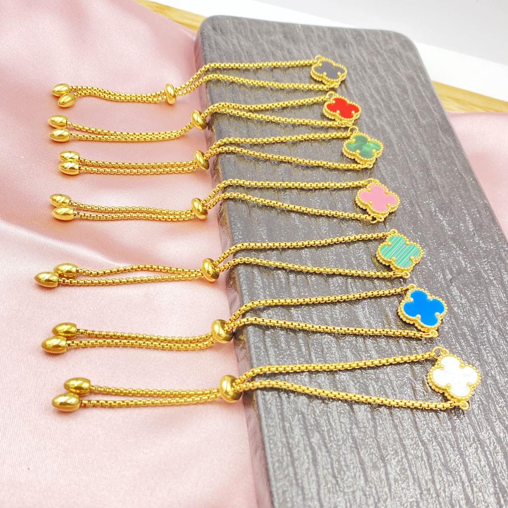 15MM Four Leaf Flower Activity Clasp Bracelet Fashion Four Leaf Clover No Color Loss Titanium Steel 18k Bracelet зелений
15MM Four Leaf Flower Activity Clasp Bracelet Fashion Four Leaf Clover No Color Loss Titanium Steel 18k Bracelet зелений