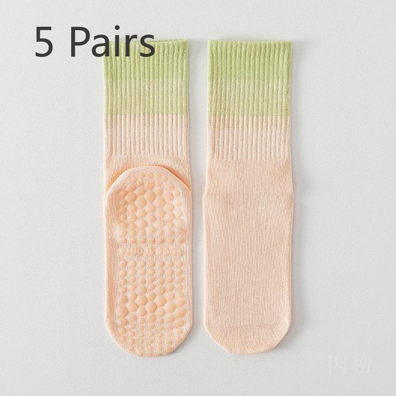 5 пар носков для йоги из хлопка без косточек, нескользящие, силиконовые, средней длины, градиентного цвета, для занятий спортом в помещении, йоги, пилатеса, специальные носки 5 pairs светло-розовый
5 пар носков для йоги из хлопка без косточек, нескользящие, силиконовые, средней длины, градиентного цвета, для занятий спортом в помещении, йоги, пилатеса, специальные носки 5 pairs светло-розовый