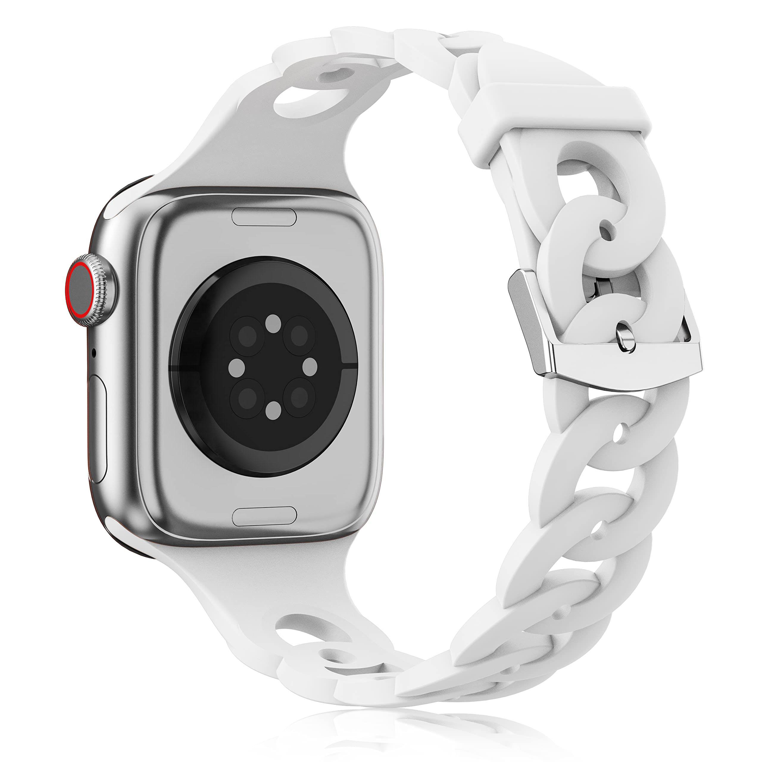 Silicone Strap for Apple watch band 44mm 40mm 49mm 41mm 45mm 46mm correa Gourmette bracelet iWatch series 7 6 5 3 8 ultra 2 9 10 38 40 41mm S10-42mm білий
Silicone Strap for Apple watch band 44mm 40mm 49mm 41mm 45mm 46mm correa Gourmette bracelet iWatch series 7 6 5 3 8 ultra 2 9 10 38 40 41mm S10-42mm білий
