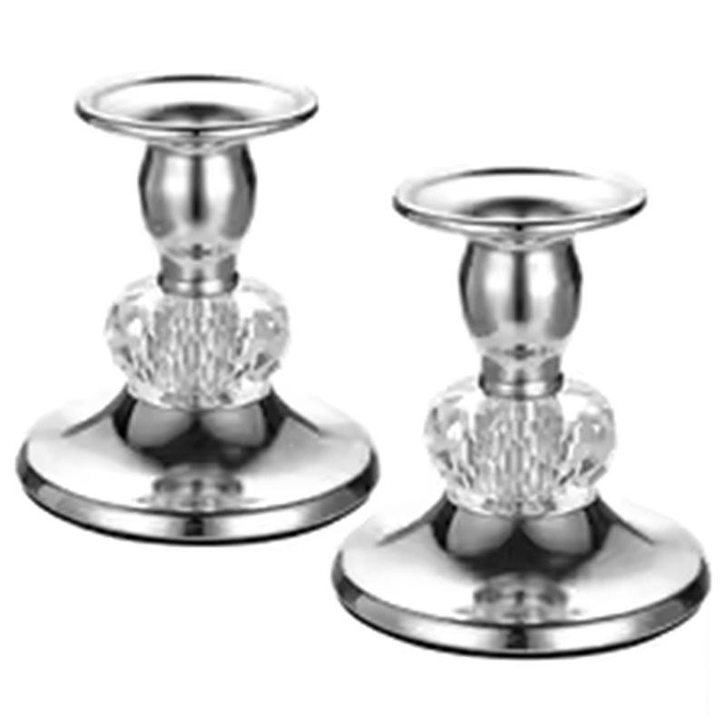 HHO-Elegant Crystal Candle Stands Vintage Brass Taper Candle Holders 2PCS Silver Candlestick Holders срібний
HHO-Elegant Crystal Candle Stands Vintage Brass Taper Candle Holders 2PCS Silver Candlestick Holders срібний